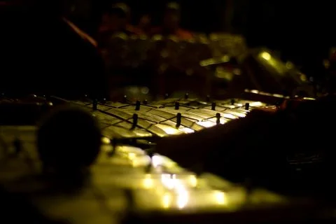 Close up Gamelan, traditional instrumental from java indonesia Foto stock