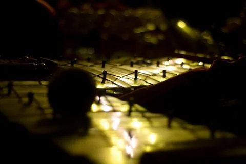 Close up Gamelan, traditional instrumental from java indonesia Stock Photos
