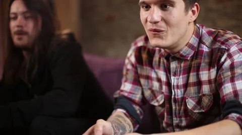 Close Up: Gamers Have Intense Multiplayer Match Stock Footage 56050818