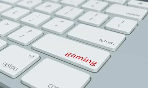 Close up of gamin keyboard button 스톡 일러스트