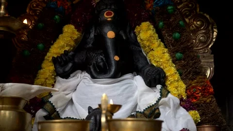 Close up, Ganesha' s statue statue. Video 4K Video stock 307679063