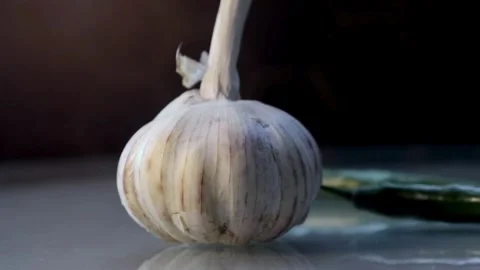 Close-Up of a Garlic Clove Stock Footage 279231820