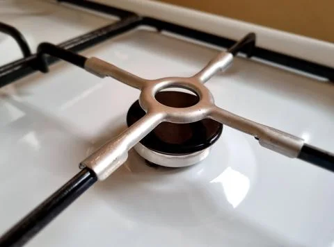 Close-up of a gas burner Stock Photos