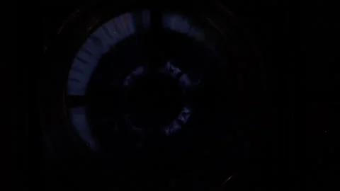 A close-up of a gas cooking ring being lit. Stock Footage 130477349