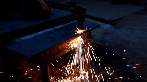 Close Up Gas Cutting Stock Footage 36696491