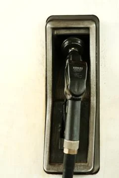 Close up of a gas pump handle Stock Photos