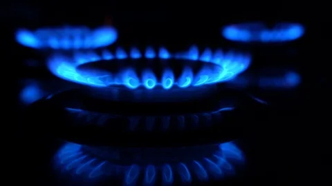 Close- up of the gas ring Stock Footage 126789777