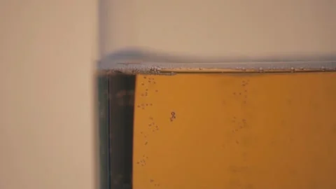 Close-up of gases in the drink Stock Footage 111950074