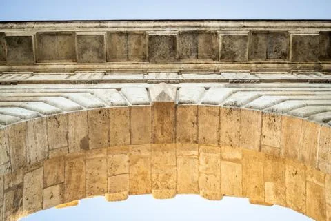 Close-up on the gate of the Quai de la Monnaie in Bordeaux Stock Photos