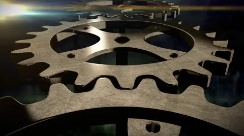 Close up gear animation Stock Footage 59731590