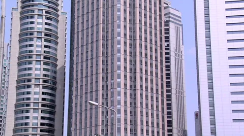 Close up of Generic Office Buildings Video stock 38598513