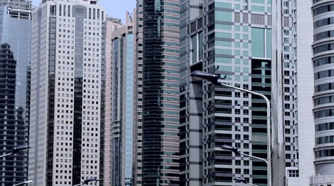Close up of Generic Office Buildings Video stock 38598551