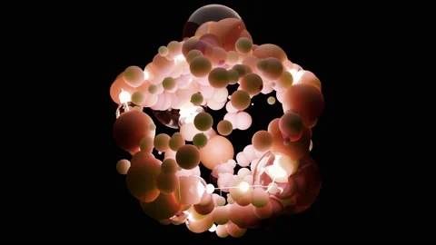 Close up of Geometric connected line and dots. Abstract particles Stock Footage 169100524