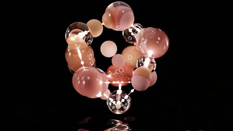 Close up of Geometric connected line and dots. Abstract particles Video stock 169240960