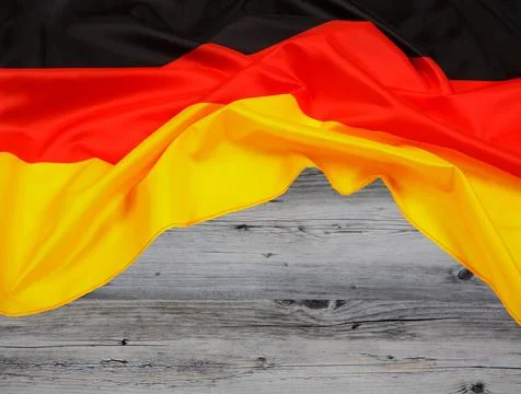 Close up of the German flag with copy space Stock Photos