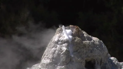Close up geyser beginning to spout Stock Footage 2525197