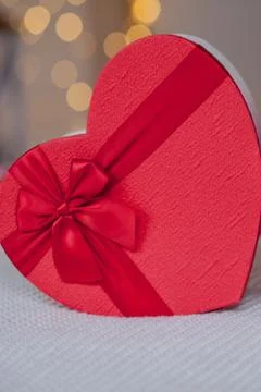 Close up of gift boxes in heart shaped. Heart shaped gift boxes on Valentine' Stock Photos