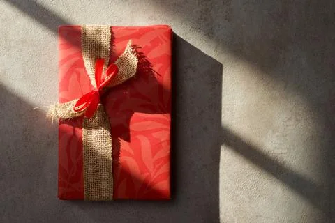 Close-up of a gift-wrapped book Stock Photos