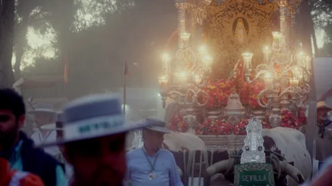 Close-up of a gilded lamp with intricate design, reflecting devotion and Stock Footage 324493590
