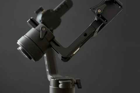Close-up of gimbal stabilizer, with a black background Photos