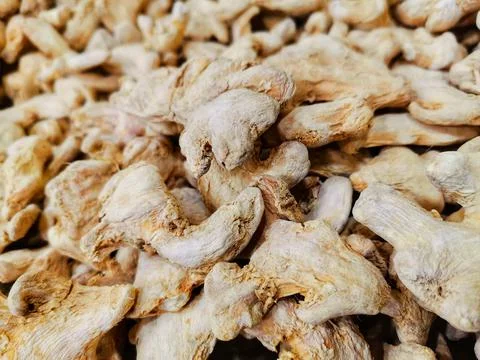 Close-up ginger. Ginger background and detail shots. Stock Photos