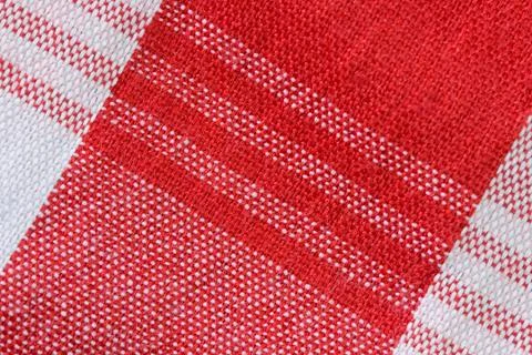 Close-Up of Gingham Fabric Stock Photos