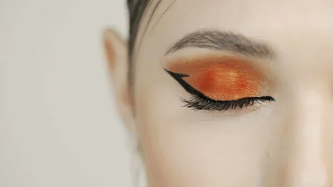 Close-up of girl's eye. Stock Footage 121337122