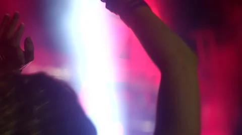 Close up of girl’s hands dancing at concert Stock Footage 63081053