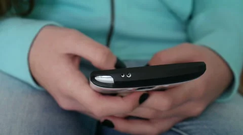 Close up of girls hands using smartphone 스톡 동영상 58316405