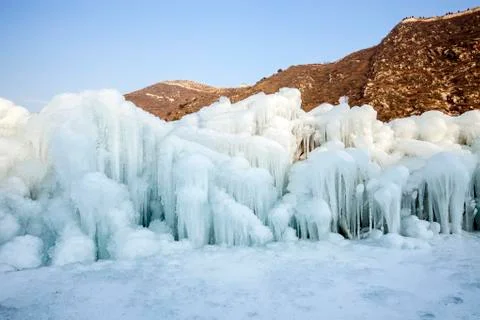 A close-up of the glacier Stock Photos
