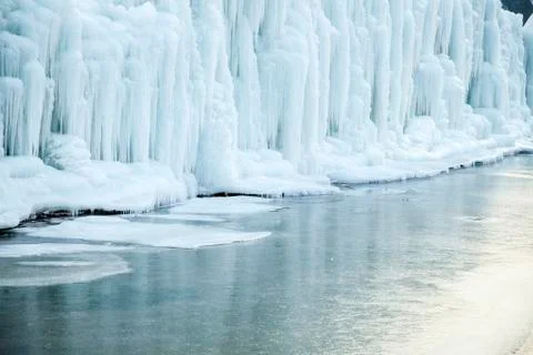 A close-up of the glacier Stock Photos