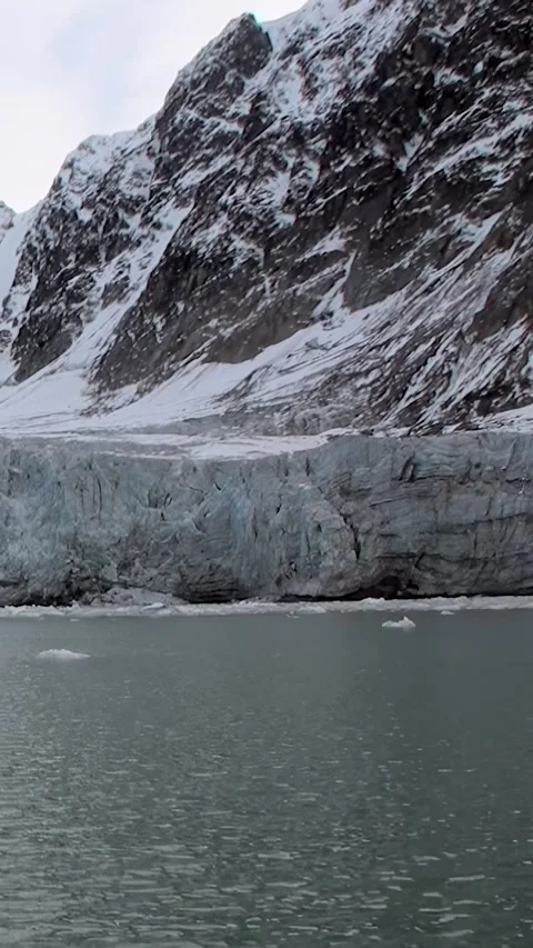 Close to a Glacier in Svalbard Stock Footage 321015332