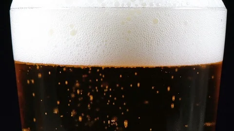 Close-up Of Glass Of Beer Stock Footage 89862801
