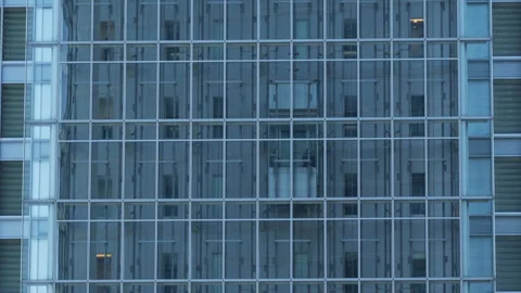 Close Up Glass Elevator Ascending Modern Metropolitan Building Stock Footage 327598187