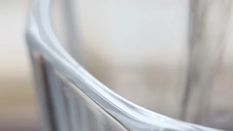 Close-up a glass of water Video stock 172360146