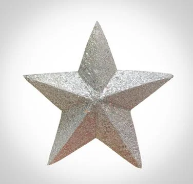 Close up glitter silver star Stock Photos
