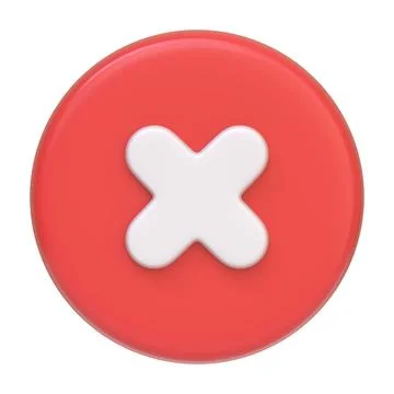 Close-up of a glossy red button featuring a prominent white cross Stock Illustration