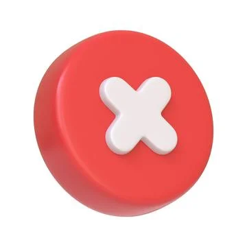 Close-up of a glossy red button featuring a prominent white cross Stock Illustration