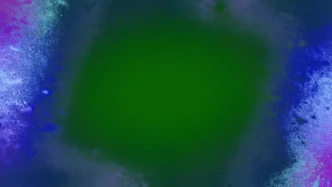 Close-up of glowing green eye with mystical purple lighting effect Stock Footage 332234209