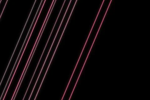 Close-up of glowing red and white laser beams on black background Stock Illustration
