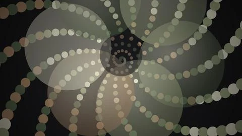 Close-up of a glowing spiral light pattern at night Stock Illustration