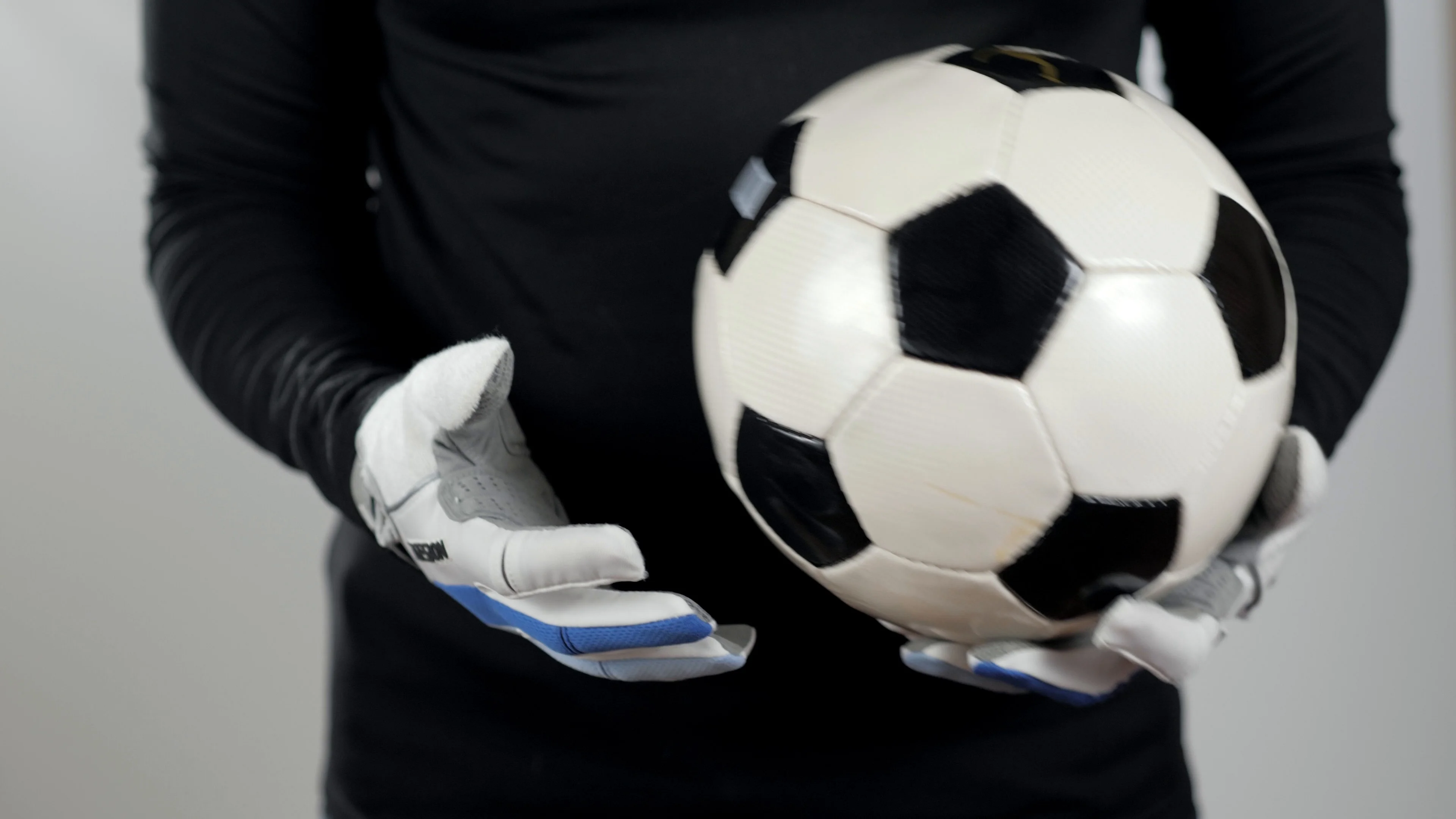 Close Up Goalkeeper Holding Soccer Ball Stock Video Pond5