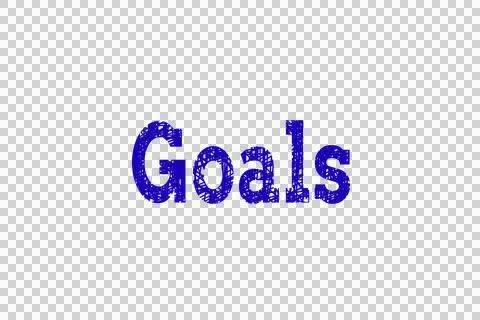 Close up of Goals text Stock Photos