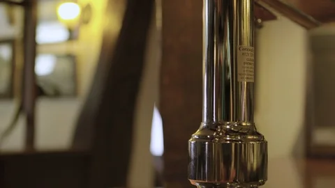 Close up of a gold pillar in a museum Stock Footage 125054351