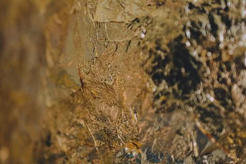 Close up golden abstract selective focus background Stock Photos