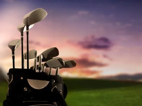 Close-up of a golf bag Foto stock