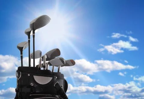 Close-up of a golf bag Stock Photos