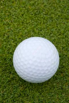 Close-up of golf ball in grass Stock Photos