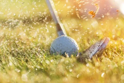 Close-up of golf ball. Stock Photos