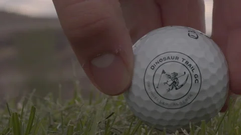Close up Golf Ball set and swing Stock Footage 172254112